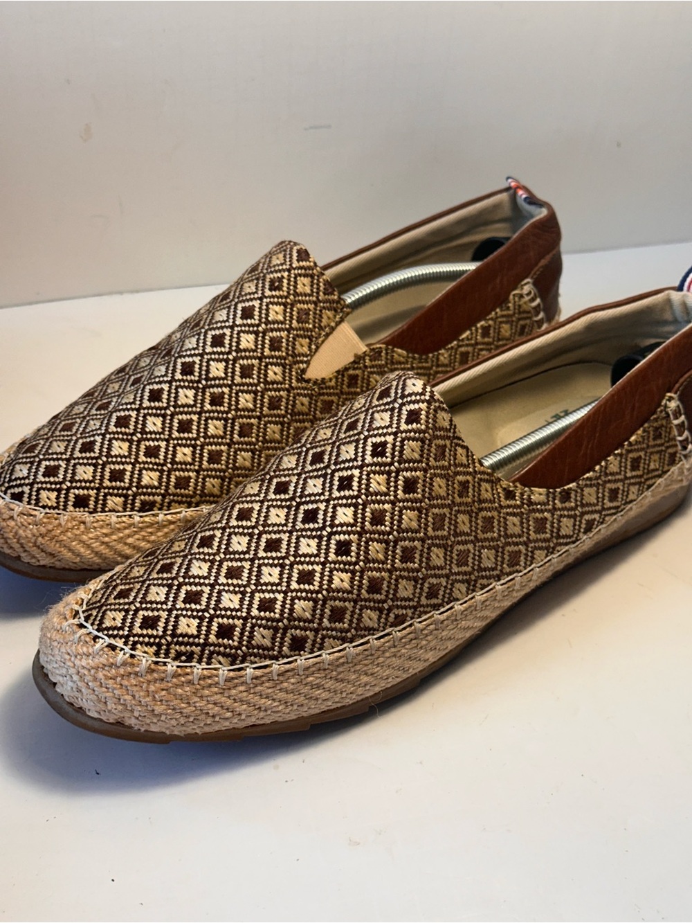 Mens Woven Espadrille Slip On Loafers Martin Pescador 12